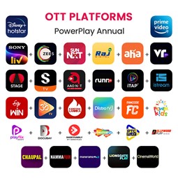 Picture of Hotstar + Amazon Prime + SonyLIV+ZEE5+Lionsgate+SunNXT+ FanCode + 24 Other OTT, PowerPlay Annual