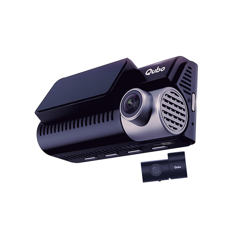 Qubo Dashcam  Pro 3K with Starvis 2 (Front + Rear) (3K UHD Resolution/ 3.2" LCD Display/ Built-in Wi-Fi & GPS/  Up to 1TB Storage)