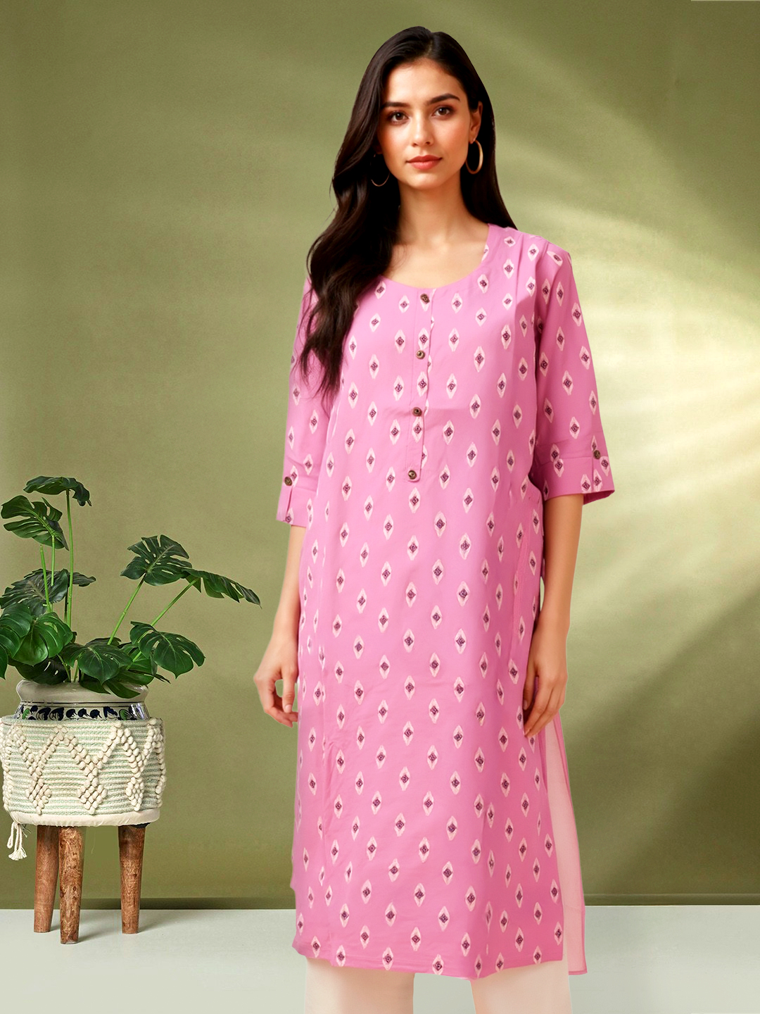 Daily Delight Printed Straight Kurta