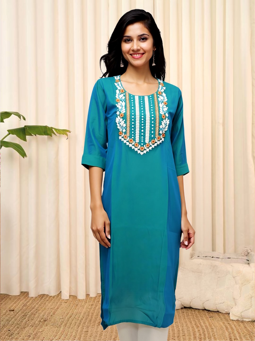 Embroidered Kurta for Effortless Grace