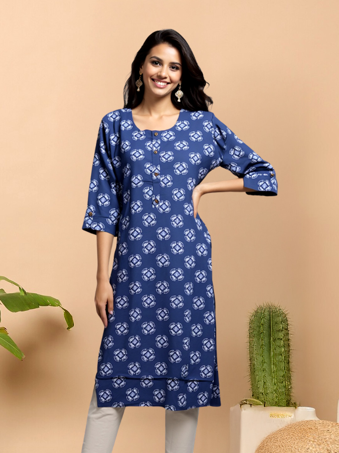 Effortless Style in Every Step Printed Straight Kurta