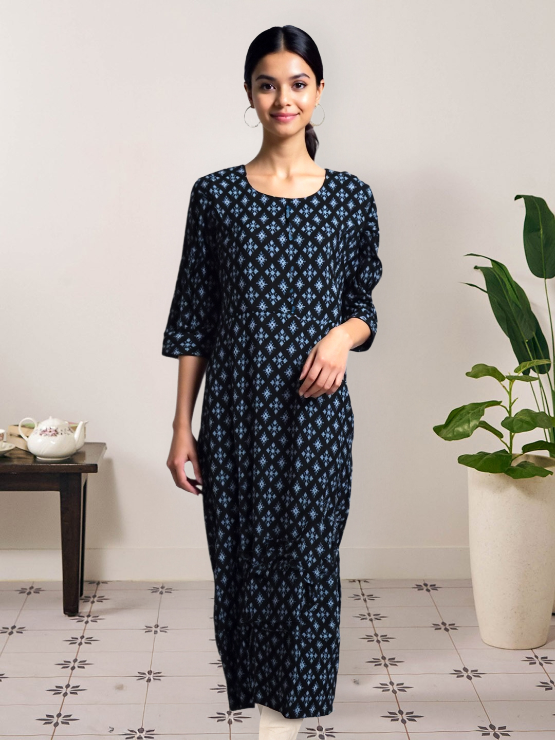Picture of Chic and Comfortable Floral Print Kurta
