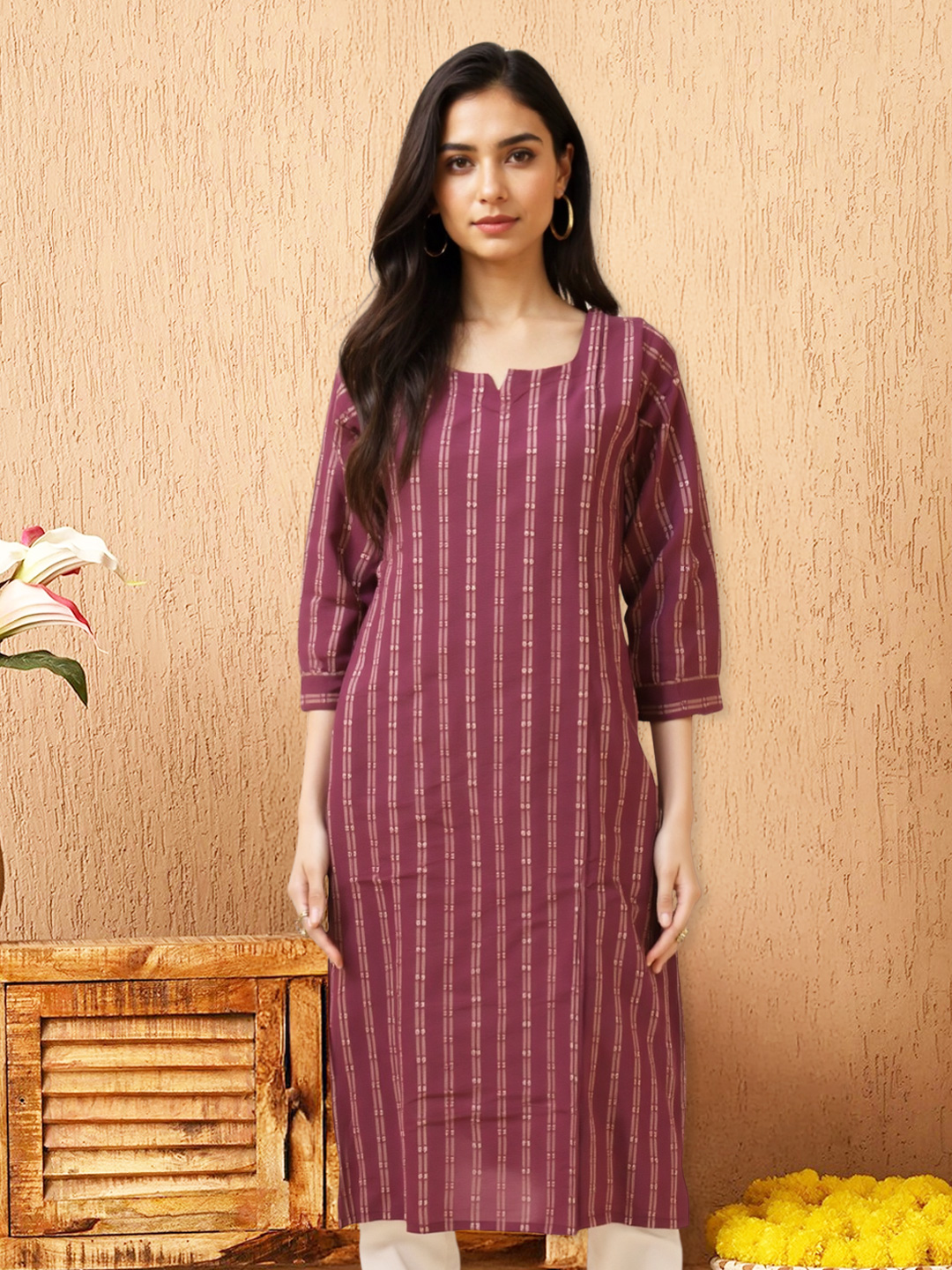 Effortless Elegance in Every Stripe Straight Kurta