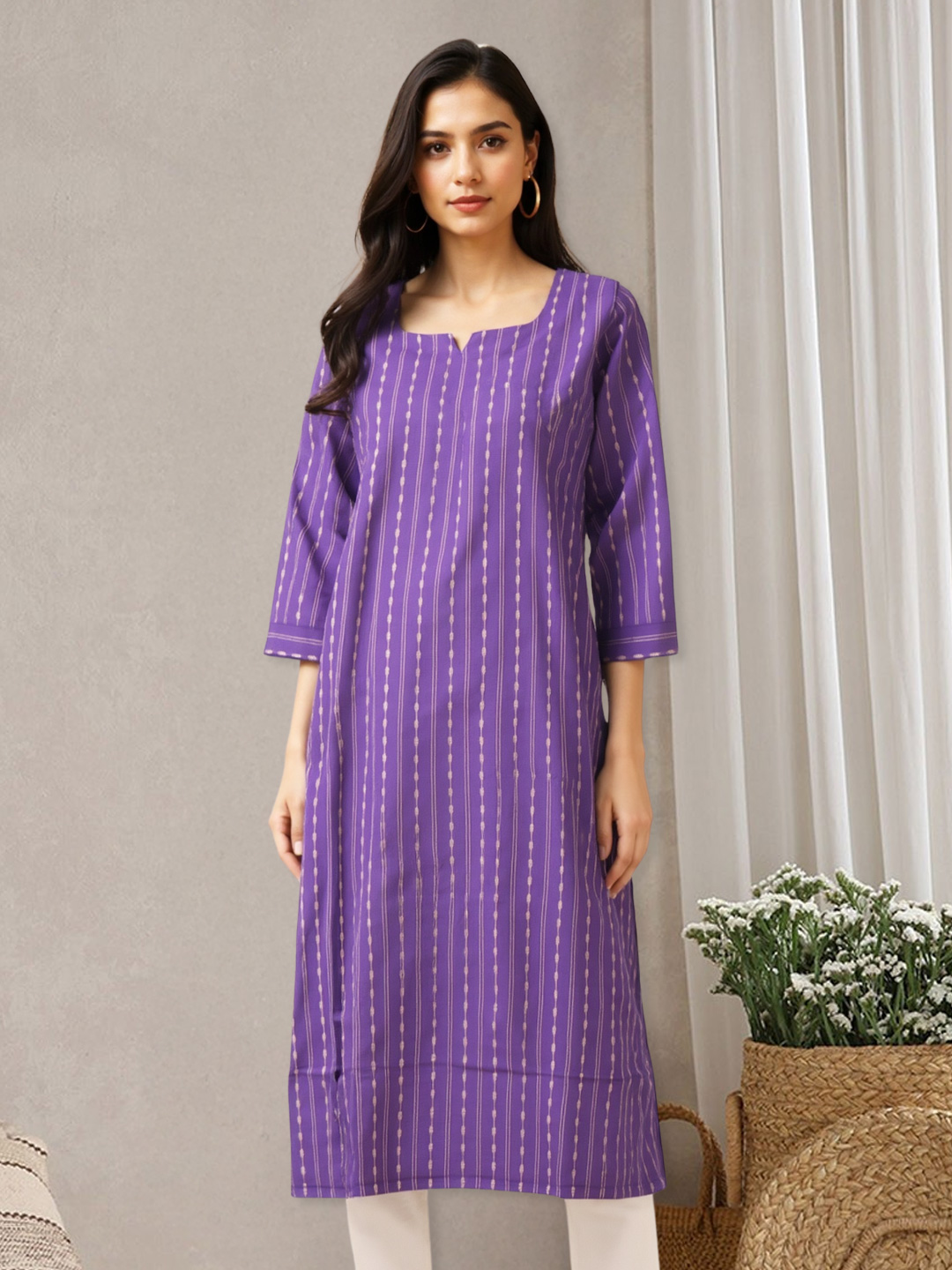 Elegant in Every Thread Printed Straight Kurta