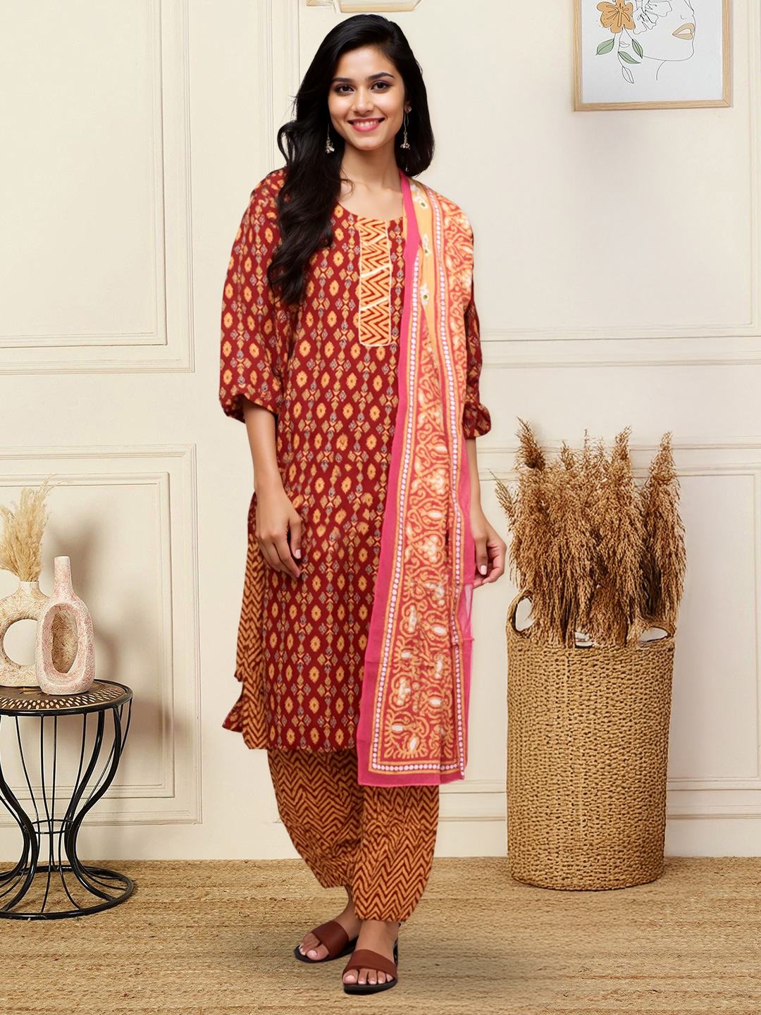 Embrace Ethnic Elegance Kurta with Pant & Dupatta Set