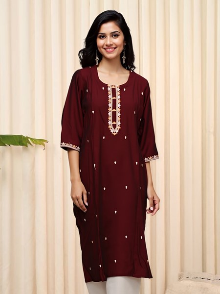 Stunning Floral Embroidered Kurta