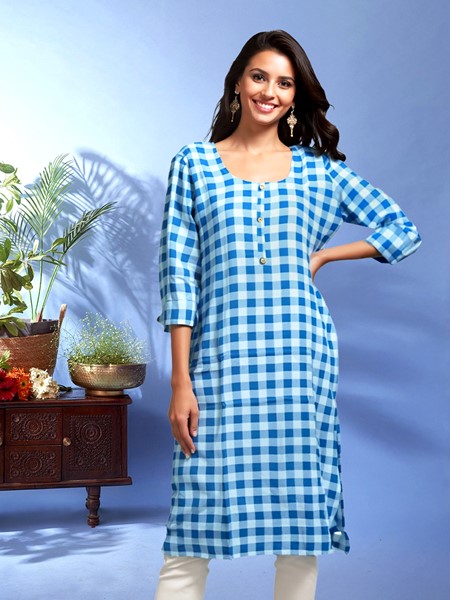Sunny Vibes Checkered Kurta