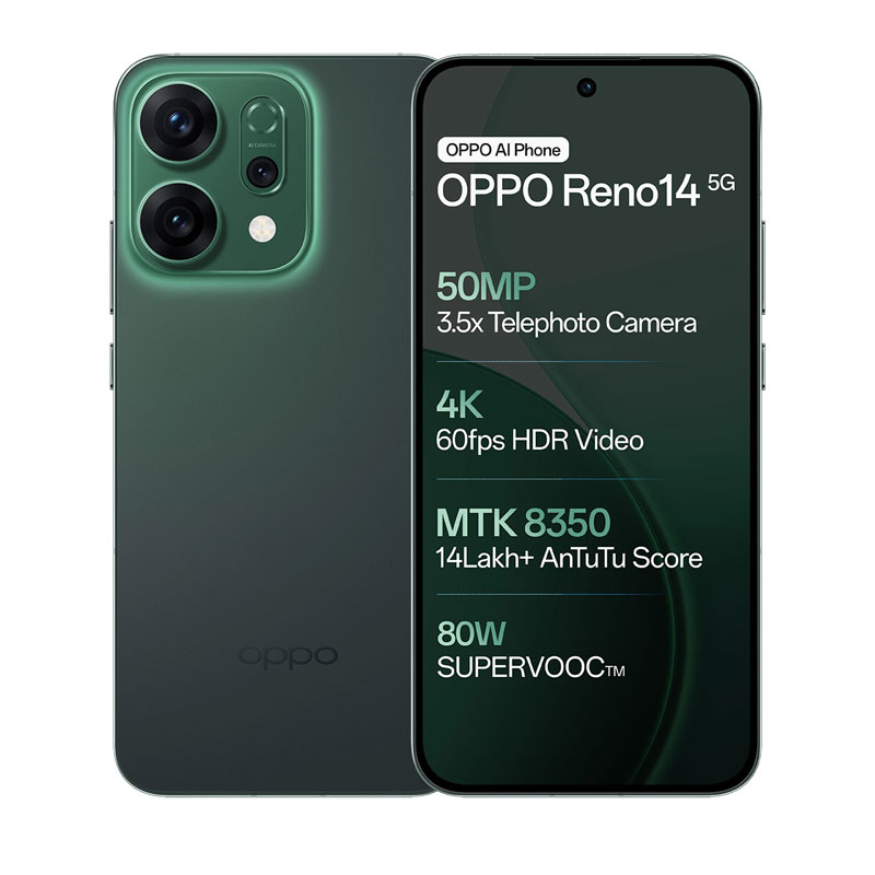 Picture of Oppo Reno14 5G (12GB RAM, 256GB, Forest Green)