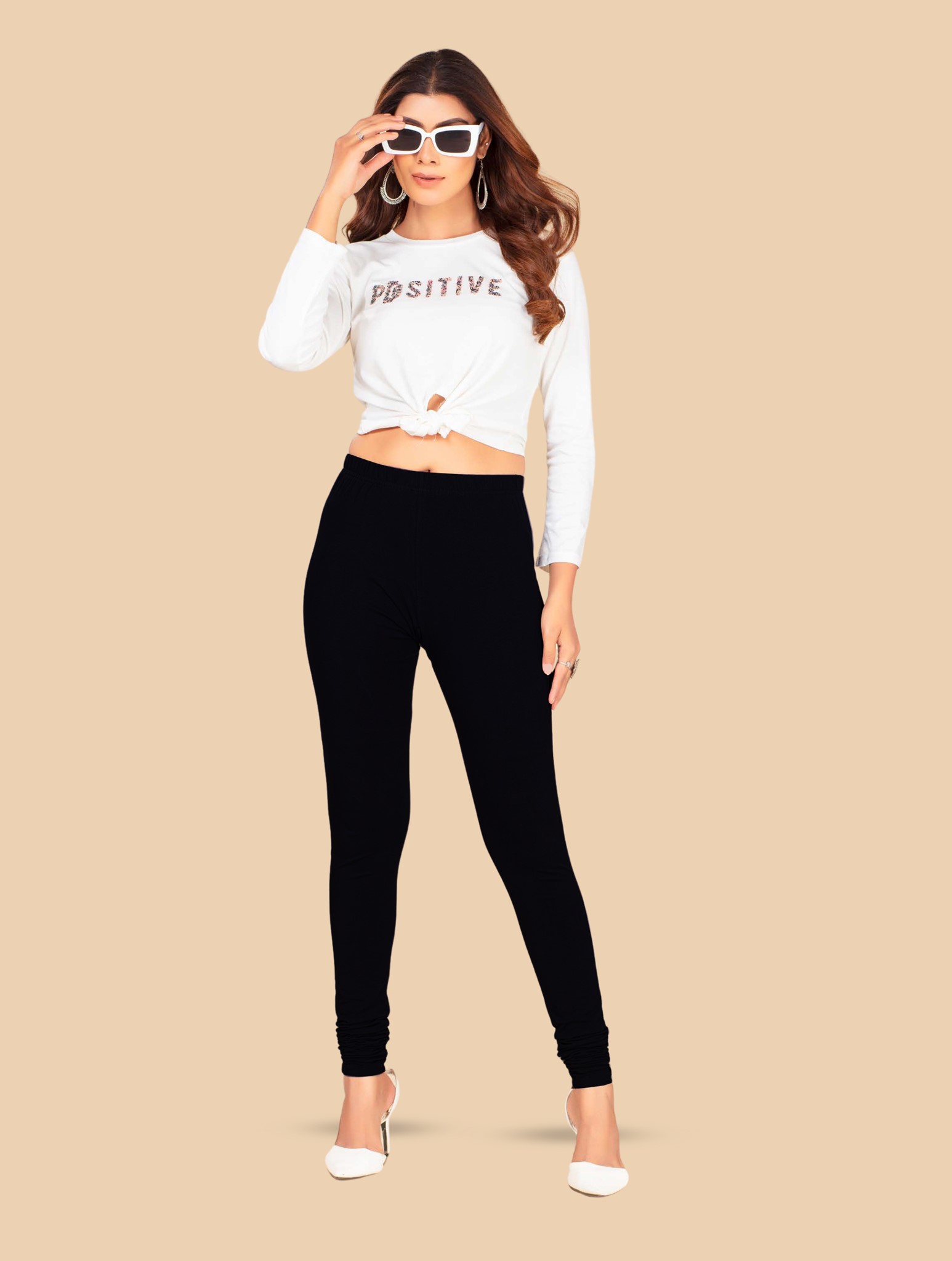 Picture of GO PLUS Black Churidar Length Leggings
