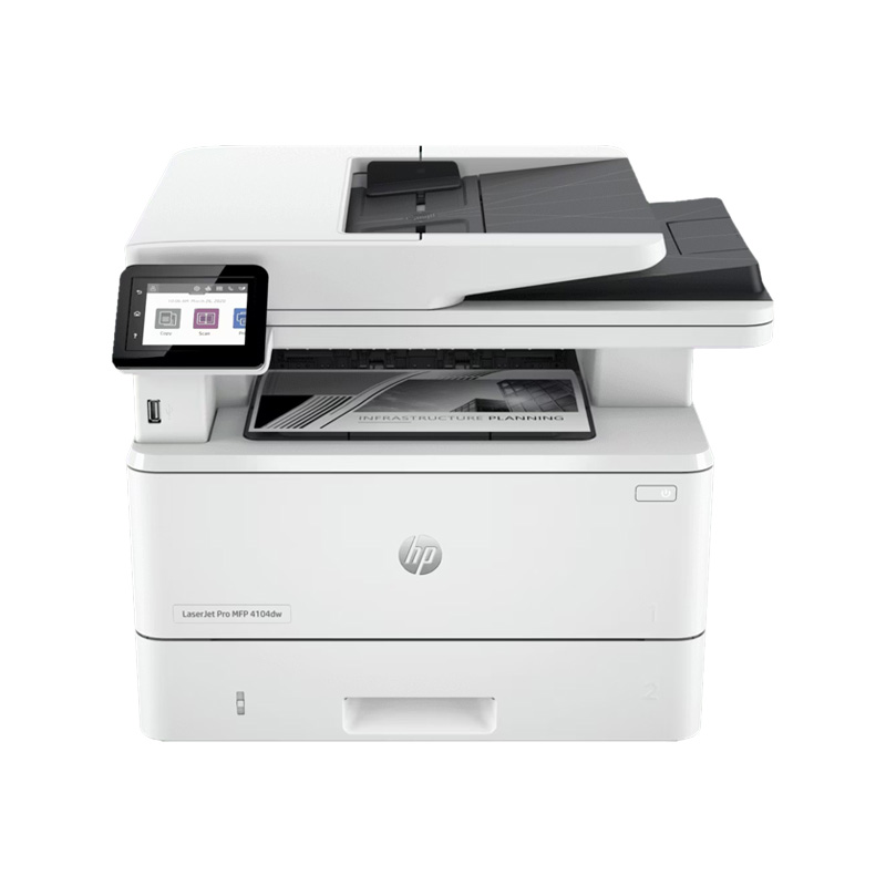 Picture of HP LaserJet Pro MFP 4104dw Printer (White)