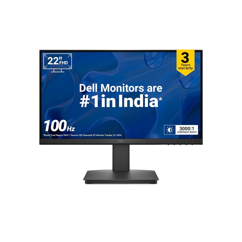 Dell-SE2225HM 21.5" (54.61cm) Full HD Monitor (Response Time: 5 ms, 100Hz Refresh Rate, 3 Years Warranty)