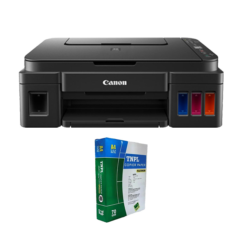 Picture of Canon Pixma G3010 All-in-One Wireless Ink Tank Colour Printer + A4 Sheet Bundle