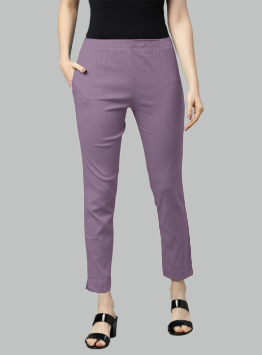 Lavender Waist Flared Cigar Pant with Pocket