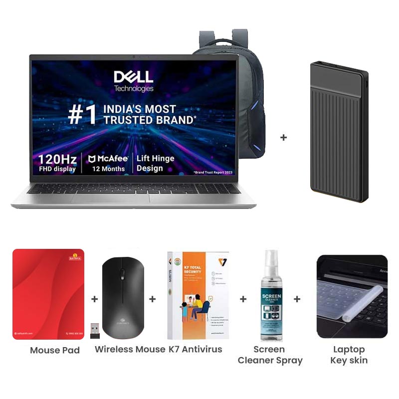 Picture of Dell Inspiron 3530 - 13th Gen Intel Core i7 15.6" (39.62cm) Thin & Light Laptop (16GB/ 512GB SSD/ Full HD Display/ Windows 11 Home/ MS Office 2024/ Intel UHD Graphics/ 1 Year Warranty/ Platinum Silver/ 1.65kg)