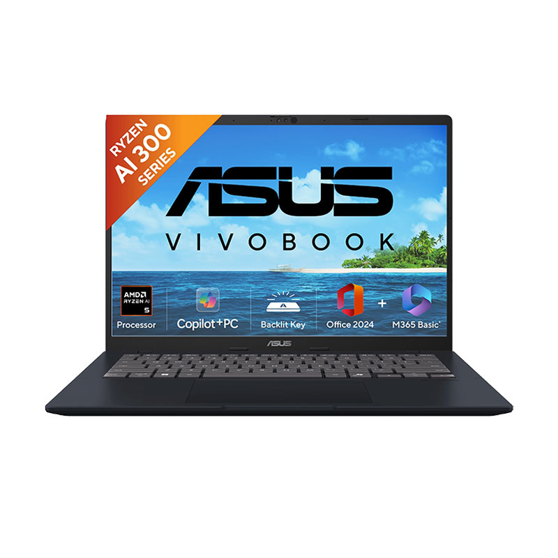 Picture of Asus Vivobook 14 - AMD Ryzen AI 5 330 14" (35.56 cm) M1407KA-LY132WS AI Powered Thin and Light Laptop (16GB/ 512GB SSD/ WUXGA Display/ AMD Radeon Graphics/ Windows 11 Home/ Office Home 2024/ 1Year Warranty/ Quiet Blue/ 1.46kg)