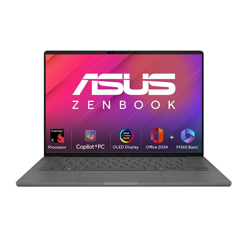 Picture of Asus Zenbook A14 - Snapdragon X X1 26 100 14" (35.56 cm) UX3407QA-QD259WS AI Powered Thin and Light Laptop (16GB/ 512GB SSD/ WUXGA OLED Display/ Qualcomm Adreno GPU/ Windows 11 Home/ MS Office/ 1Year Warranty/ Iceland Gray/ 0.98 kg)
