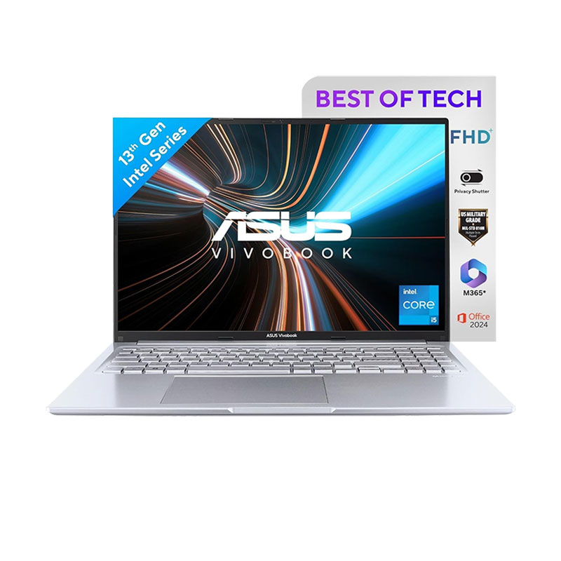 Picture of ASUS Vivobook 16 - Intel Core i5-13420H 16" (40.64cm) X1605VA-MB1627WS Thin & Light Laptop (16GB/ 512GB SSD/ Intel Iris Xᵉ Graphics/ Windows 11 Home/ Office Home 2024/ 1Year Warranty/ Cool Silver/ 1.88 Kg) 