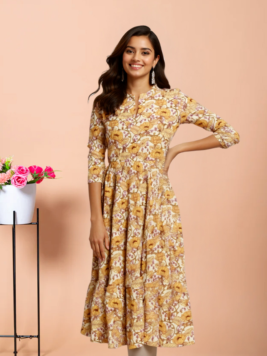 Picture of Floral Printed Anarkali kurta