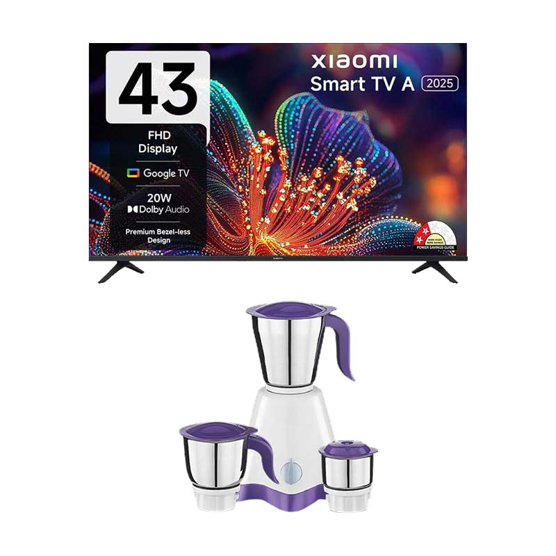 Picture of Xiaomi 43 inch (108 cm) A Series Full HD LED Smart Google TV 2025  + Mixie Combo