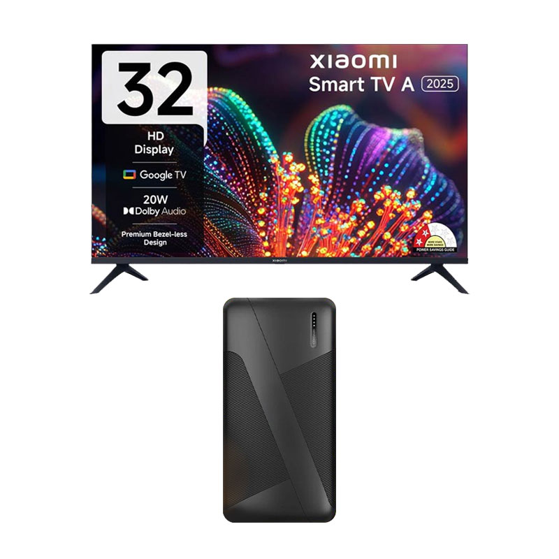 Picture of Xiaomi A 32 inch (80 cm) HD Ready LED Smart Google TV 2025 +10000mAh PowerBank 