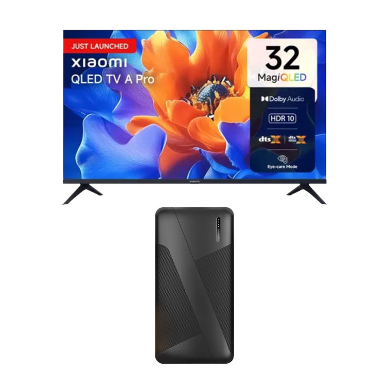 Picture of Xiaomi 32 inch (80 cm)  A Pro QLED HD Ready Smart Google TV 2025 + 10000mAh PowerBank 