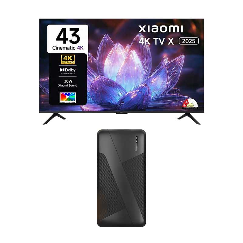 Picture of Xiaomi 43 inch (108 cm) X Ultra HD 4K Smart Google LED TV + 10000mAh PowerBank 