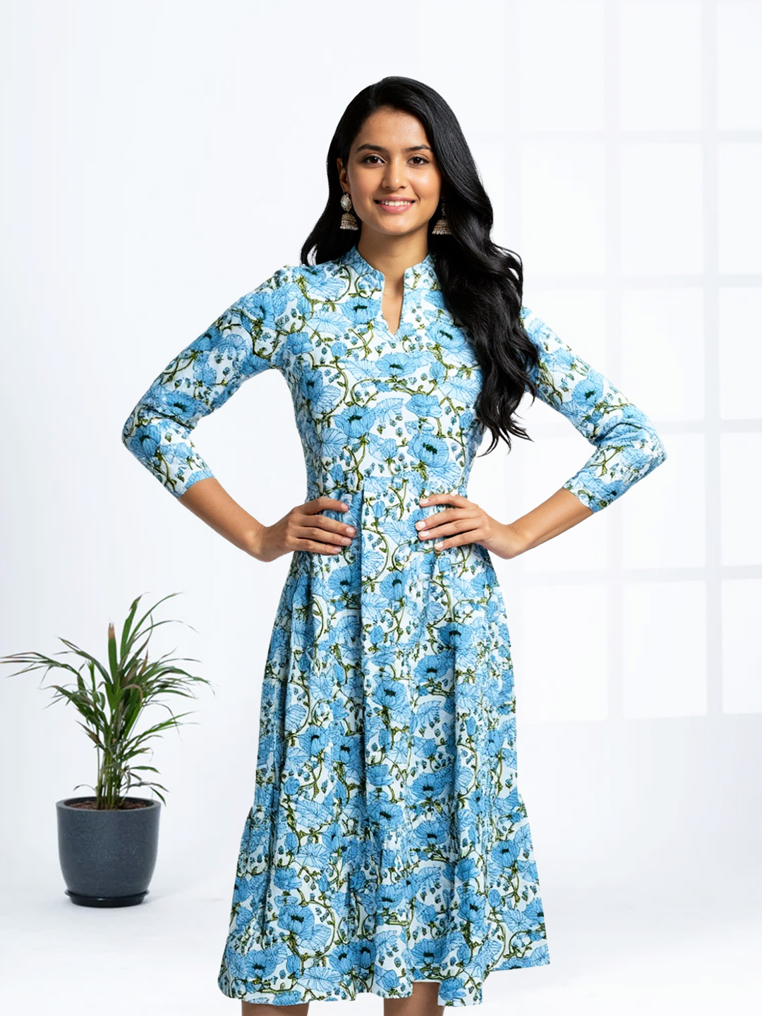 Floral Printed Anarkali kurta