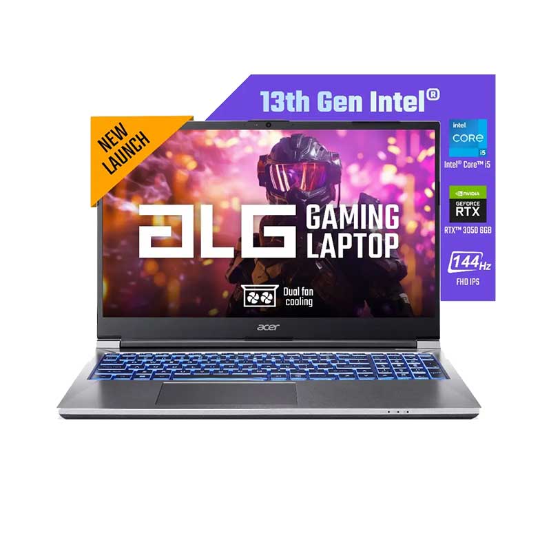 Picture of Acer ALG - 13th Gen Intel Core i5-13500H 15.6" (39.6 cm) AL15G-53 Gaming Laptop (16GB/ 512GB SSD/ Full HD Display/ NVIDIA GeForce RTX 3050-6GB/ Windows 11 Home/ 1Year Warranty/ Steel Gray/ 1.99kg)