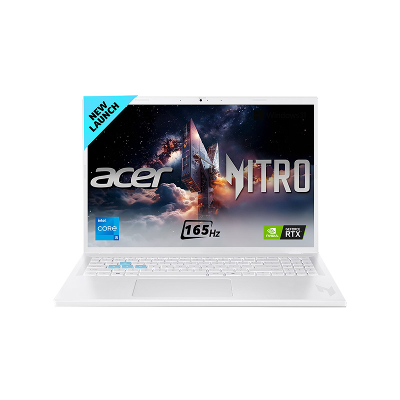 Picture of Acer Nitro Lite - Intel Corei5-13420H 16" (40.64 cm) NL16-71G Gaming Laptop (16GB/ 512GB SSD/ WUXGA IPS 165Hz/ NVMe SSD RTX 4050 6G-GDDR6/ Backlit Keyboard/ Windows 11 Home/ 1Year Warranty/ Pearl White/ 1.95kg) 