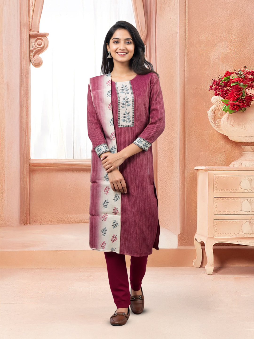 Elegant Floral Printed Salwar Suit Set