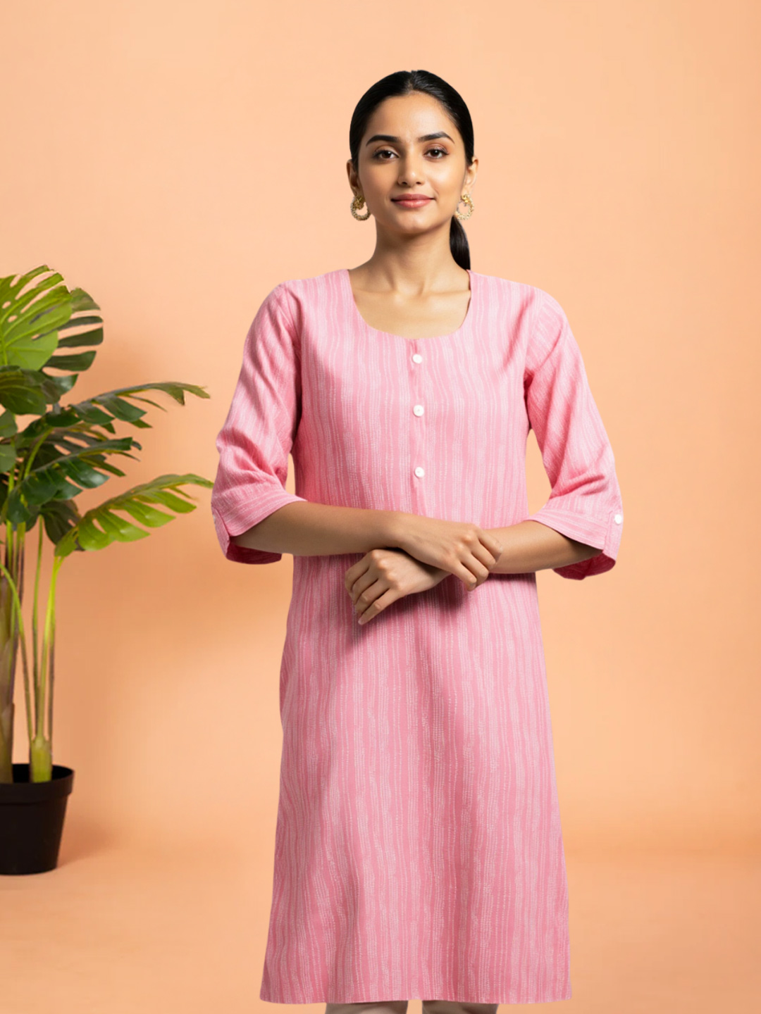 Printed Round Neck Daily Wear Kurta