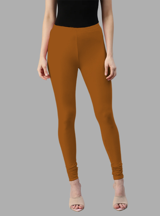 GO PLUS Mustard Churidar Length Leggings