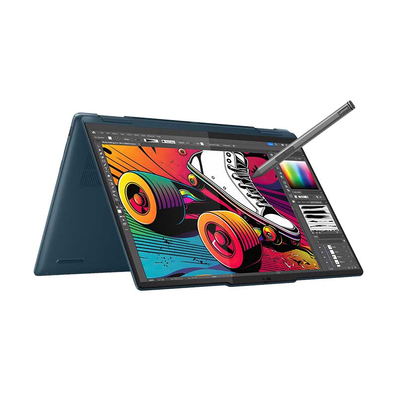 Lenovo Yoga 7 - Intel Core Ultra 5 125H  14"  (35.5 cm) 83DJ00FVIN 2-in-1 Laptop (16GB/ 1TB SSD/ WUXGA OLED 400nits Glossy/ 	Integrated Intel Arc Graphics/ Backlit Keyboard/ Windows 11 Home/ 1Year Warranty/ Tidal Teal/ 1.49 kg)
