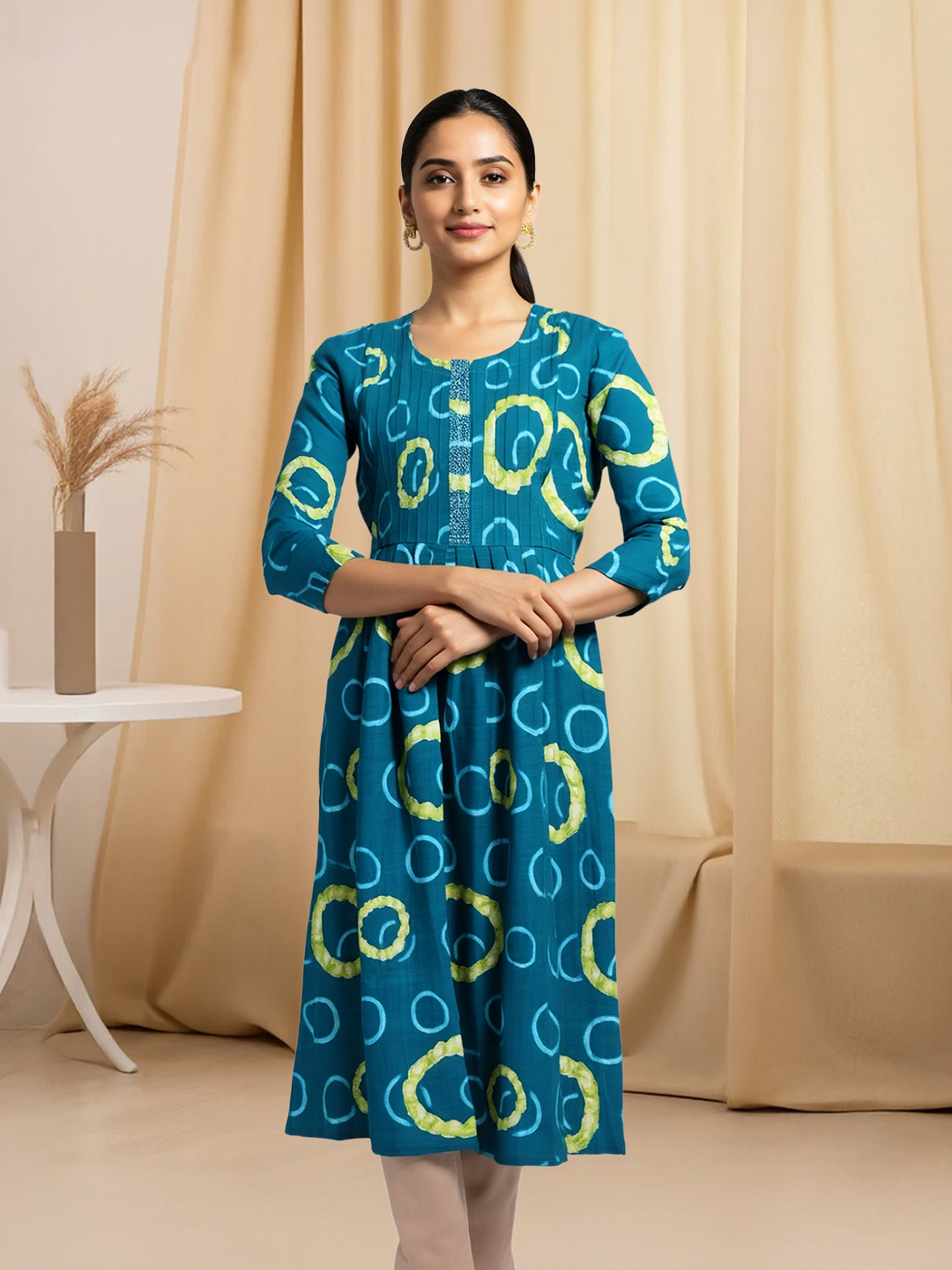 Vibrant Circles Comfortable Kurta