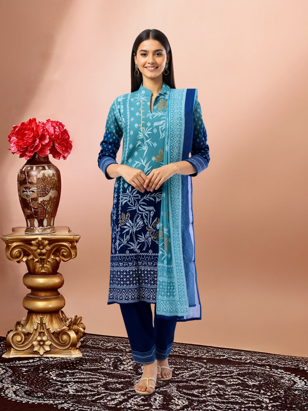 Graceful Printed Ethnic Salwar Suit Set