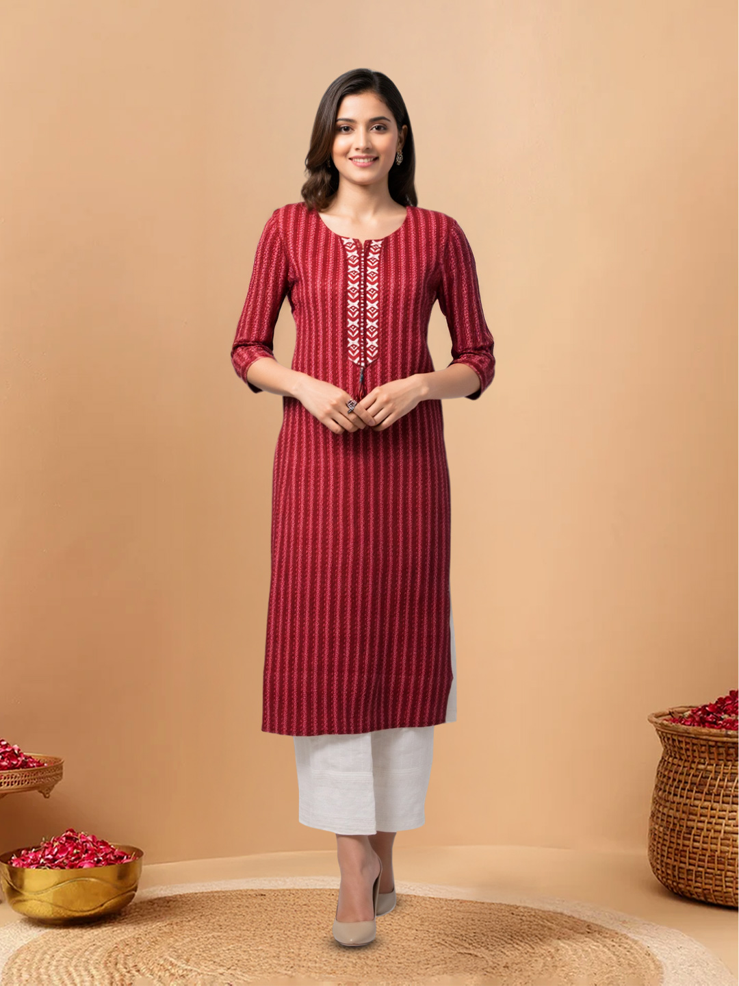 Printed Kurta with Palazzo Set