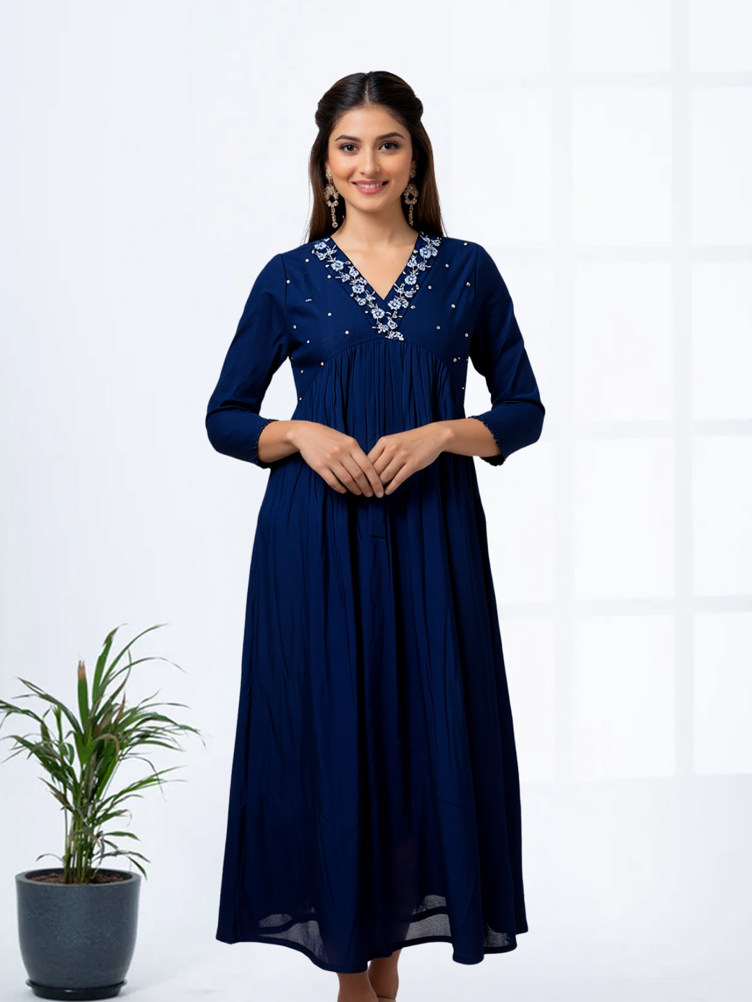 Elegant Embroidered  Aliya Cut Kurta