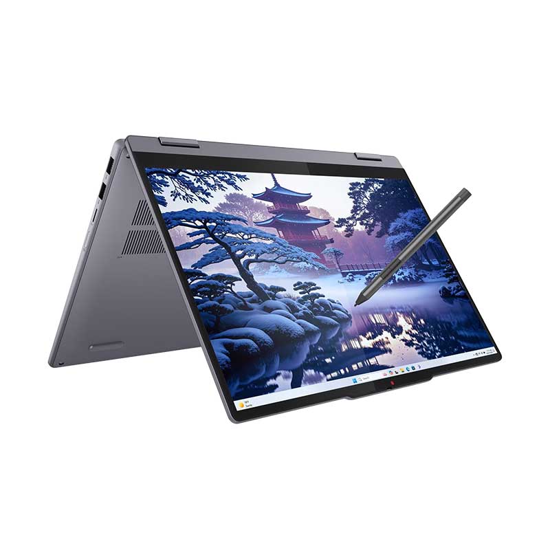 Picture of Lenovo IdeaPad 5 - Intel Core Ultra 5 225H 14" (35.6 cm) 83KR000HIN  2-in-1 Laptop (16GB/ 1TB SSD/ WUXGA  IPS 300nits Glossy/ Camera privacy shutter/ Integrated Intel Arc 130T GPU/ Windows 11 Home/ Office Home 2024/ 1 Year Warranty/  Luna Grey/ 1.6kg)