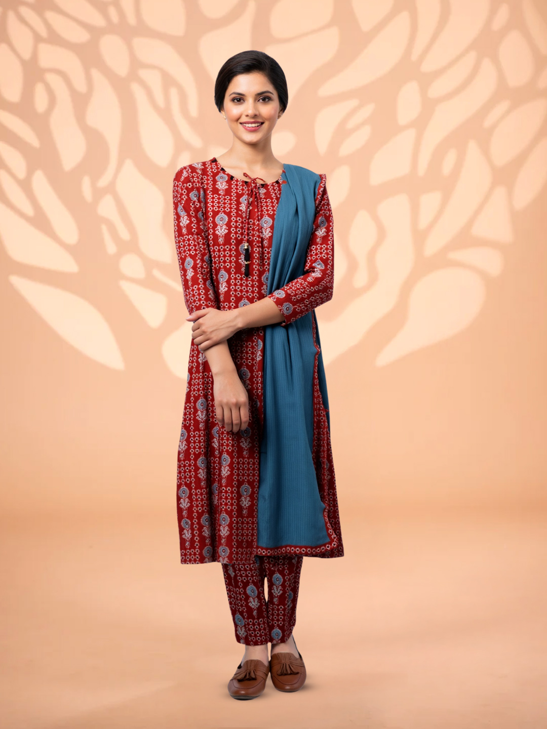 Graceful Ethnic  Printed Kurta with Pant & Dupatta Set