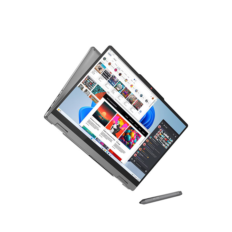 Lenovo Ideapad 5 - 13th Gen  Intel Core i5-13420H 14" (35.56cm) 83KX004QIN 2-in-1 Laptop (16GB/ 512 GB SSD/ WUXGA IPS 300 nits/ Integrated Intel UHD Graphics/  Windows 11 Home/ Office Home 2024/ 1 Year Warranty/ Luna Grey/ 1.6kg)