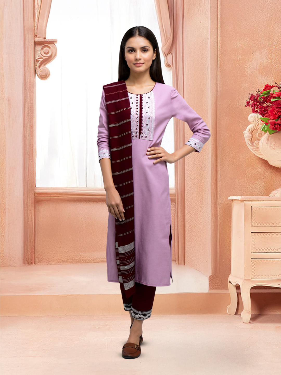 Elegant Traditional Chic Embroidered Salwar Suit Set