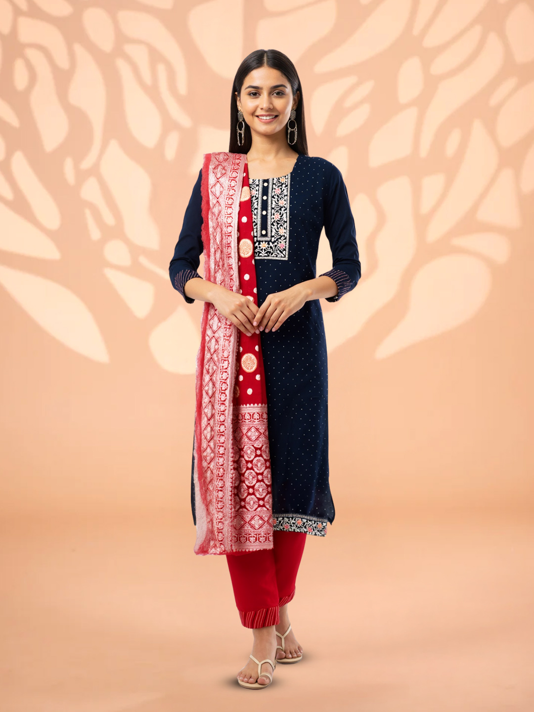 Beautifully Embroidered Ethnic Traditional Salwar Suit Set