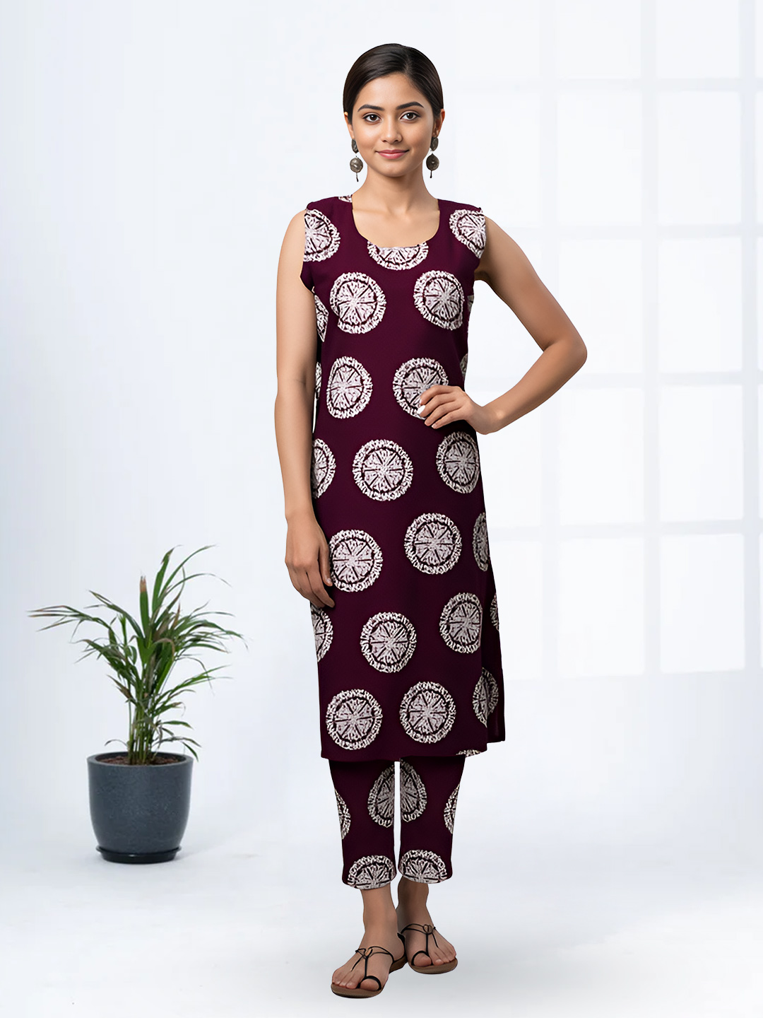 Elegant Printed  Kurta with Pant Set