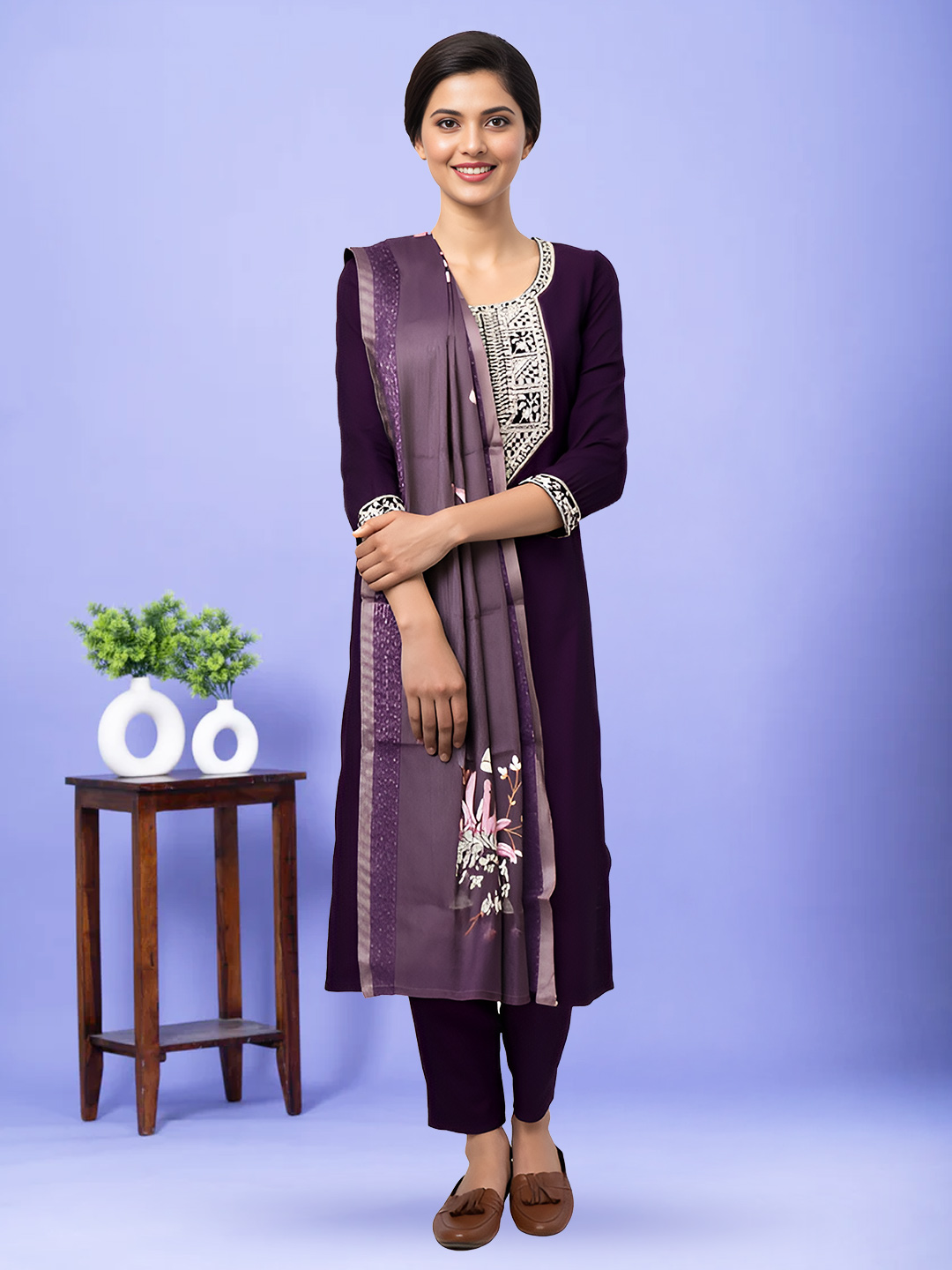 Embroidery Elegant Ethnic Salwar Suit Set