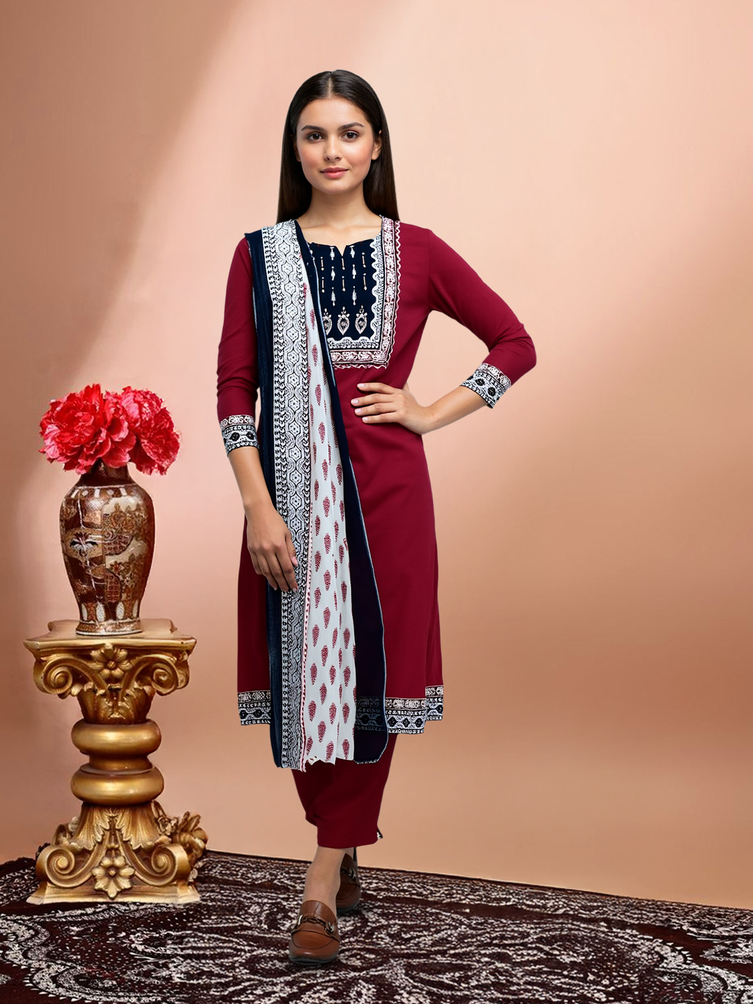 Intricate Embroidery Traditional Salwar Suit Set