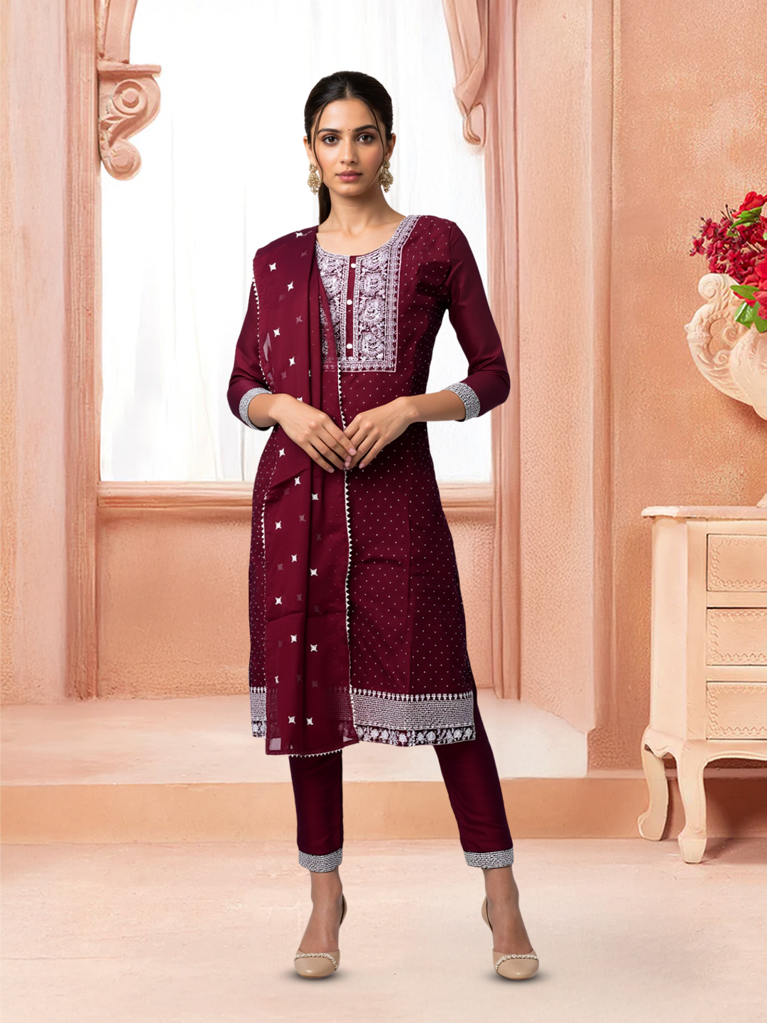 Elegant Intricate Embroidery Festive Salwar Suit Set