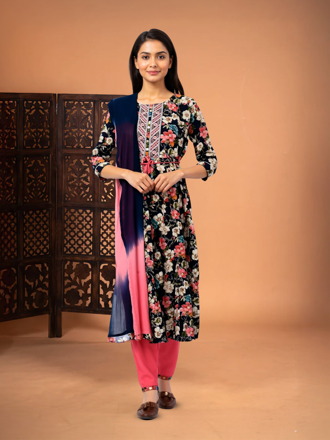 Floral Printed Modern  Salwar Suit Set