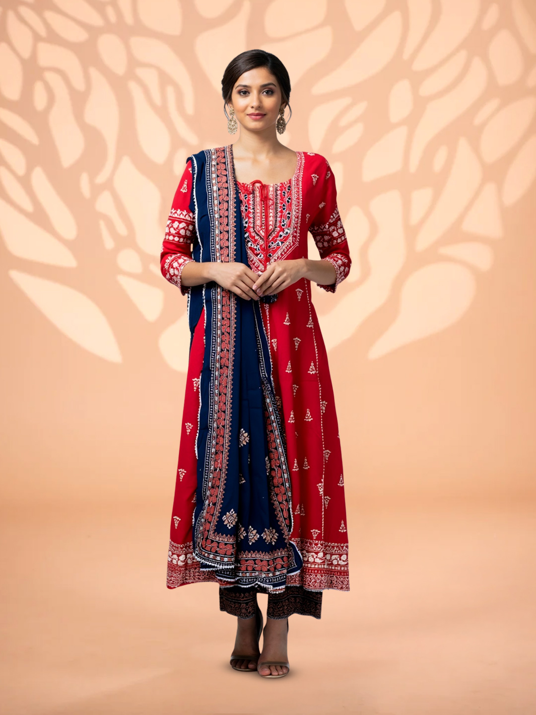 Intricate Embroidery Festive  Anarkali Salwar Suit Set