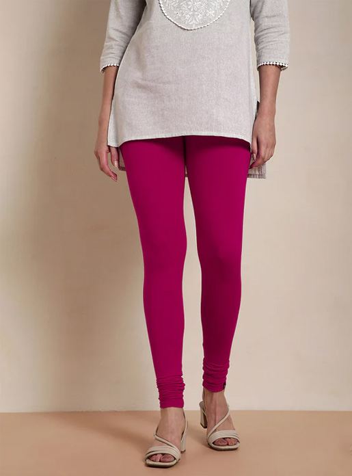 Twin Birds Rani Pink Churidar Length Leggings