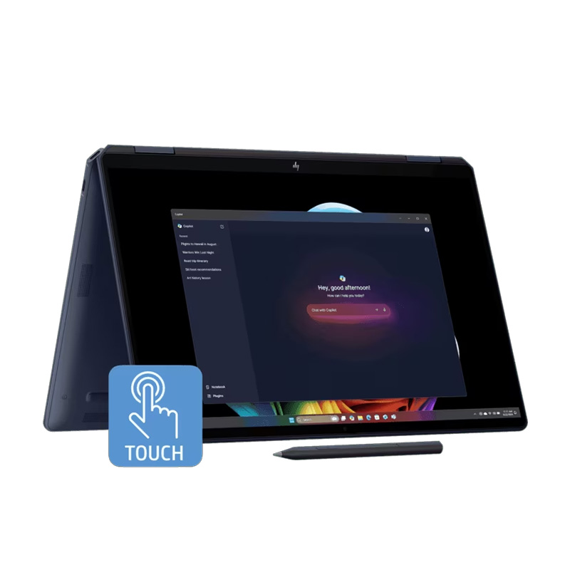 Picture of HP OmniBook Ultra Flip - Intel Core Ultra 9 288V 14" (35.6 cm) 14-fh0368TU 2-in-1 Laptop (32GB LPDDR5/ 1TB SSD/ OLED/ Intel Arc Graphics/ Backlit Keyboard/ Mic Mute Key/ Camera Privacy Shutter/ 2.8K OLED/Win 11 Home /Touch / MS Office 2024/ 1Year Warranty/ Atmospheric Blue/ 1.34 kg)